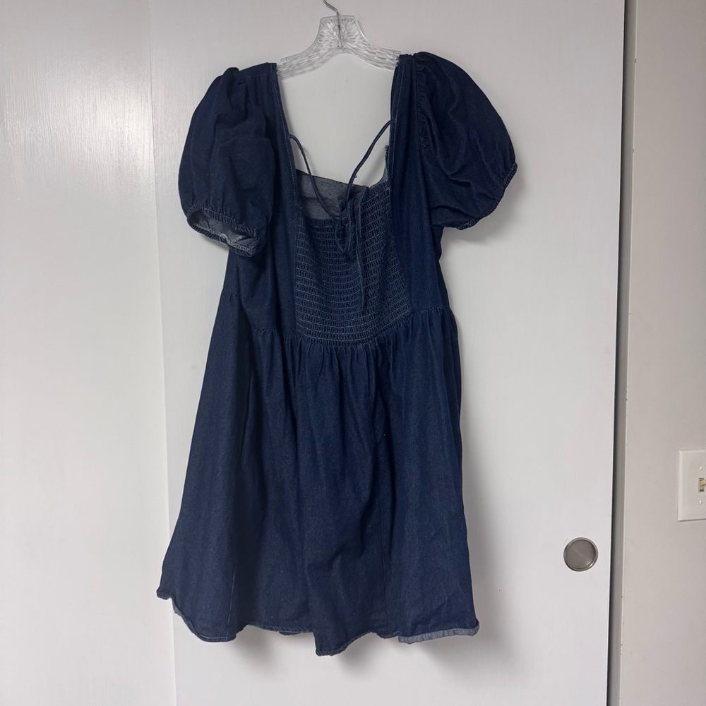 Elegant Navy Blue Women's Dress - Picture 2 of 3